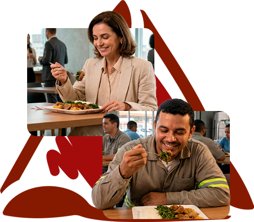 um homem e uma mulher comendo um prato da culinária mineira